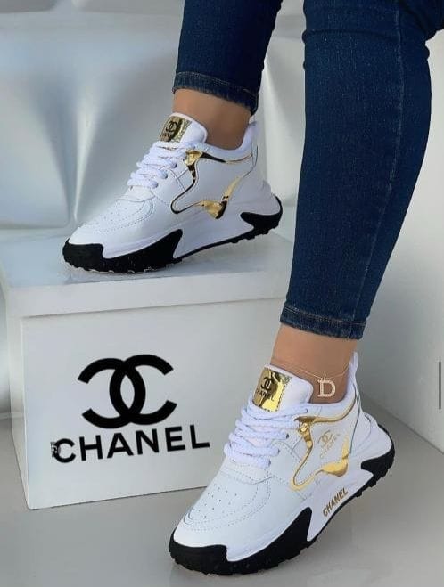 Shoes Chanel Blanco Dorado